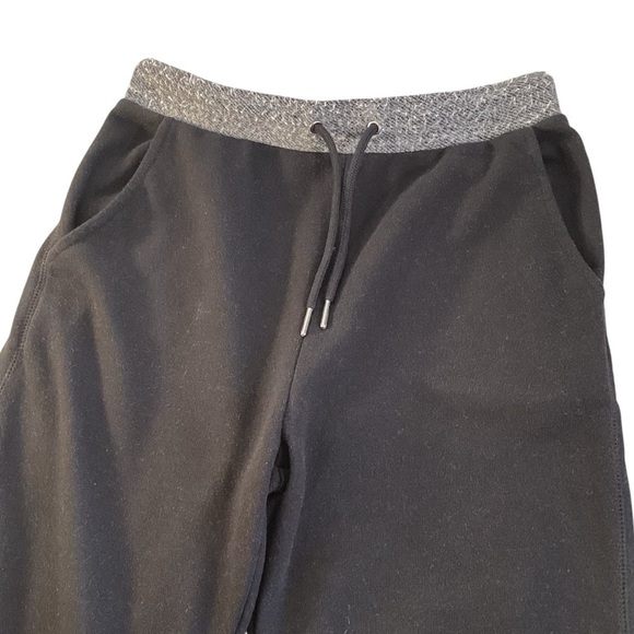 Yummy‎ Sweater Co Black Heather Ribbed Knit Flare Leg Yoga Pants, Medium - Picture 2 of 10